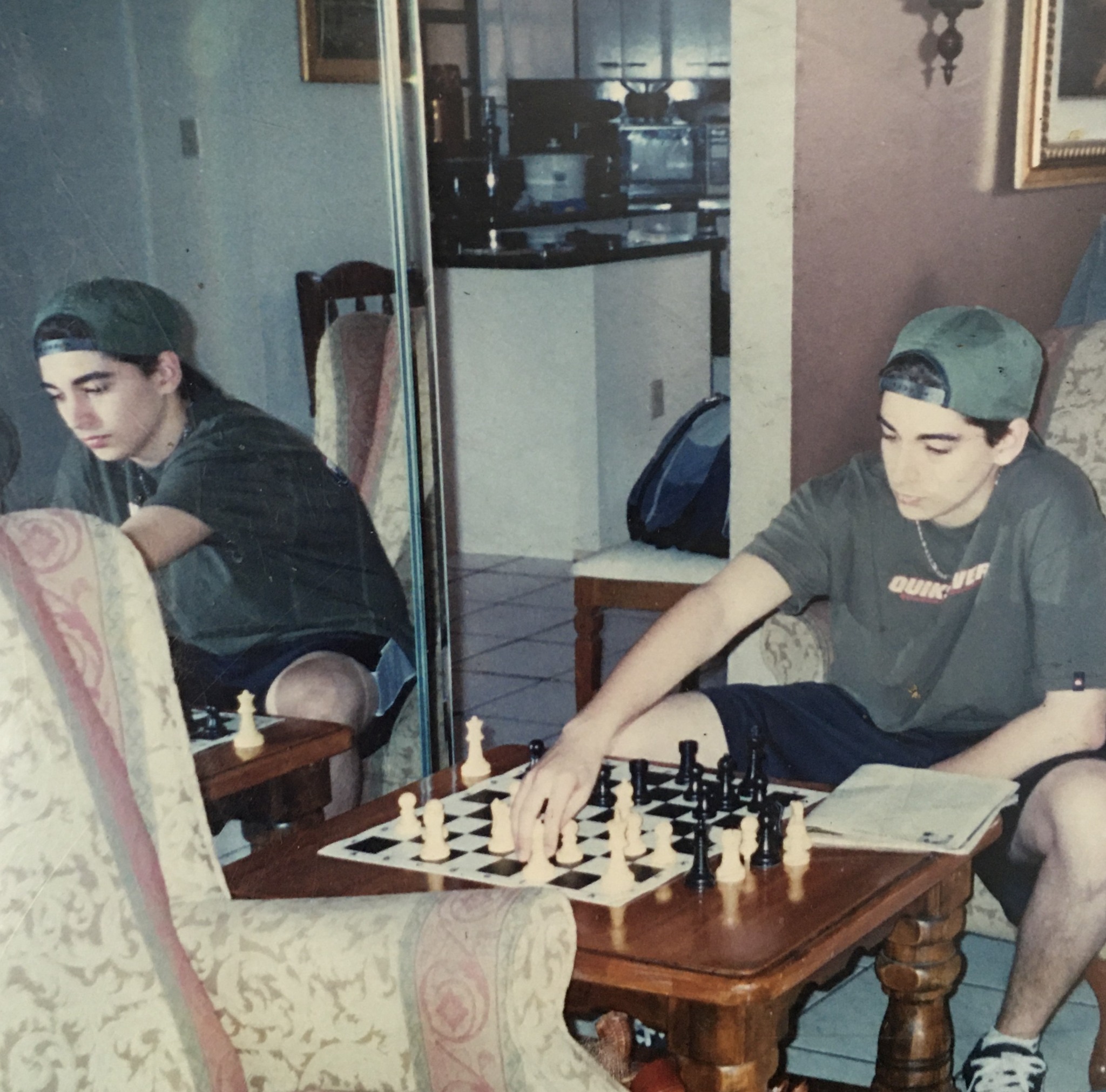 Ernesto studying chess when he was younger